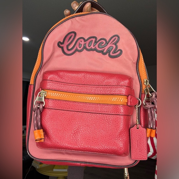 Coach Vale Sling bag red orange pink - Picture 1 of 14